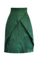 AW13S002 - An elegant knee length skirt with a high waistband and figure accentuating pleating.